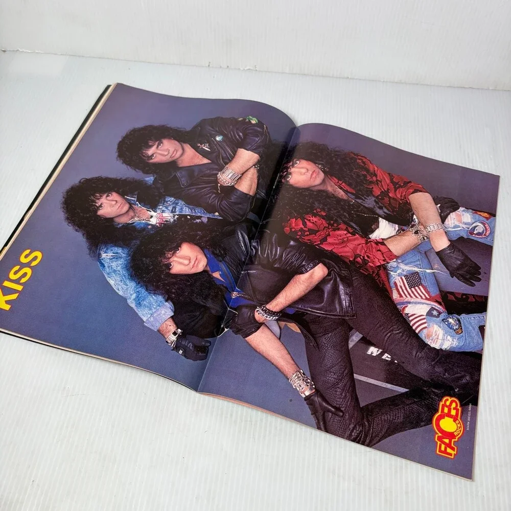 FACES Rocks October 1987 KISS Paul Stanley Magazine Def Leppard Motley Crue